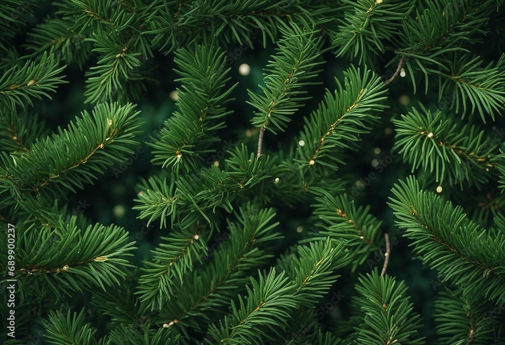 Decorative seamless christmas pattern or frame with green coniferous branches with a lot of copy space Decorative seamless christmas pattern or frame with green coniferous branches with a lot of copy space