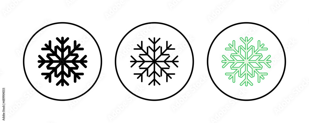 Snow icon set. snowflake icon vector Snow icon set. snowflake icon vector