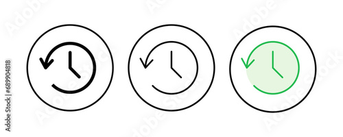 History icon set. recent event history