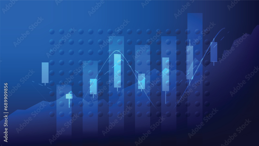 finance background with stock market statistic trend with candlesticks and bar chart finance background with stock market statistic trend with candlesticks and bar chart