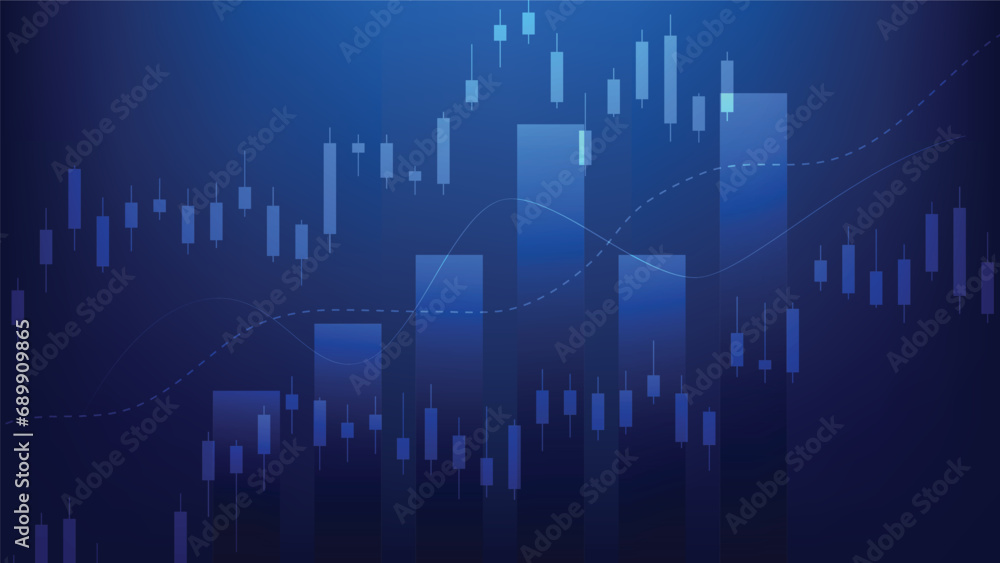 finance background with stock market statistic trend with candlesticks and bar chart finance background with stock market statistic trend with candlesticks and bar chart