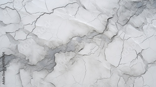 White Marble with Pumice Horizontal Background. Abstract stone texture with Veins and cracks. Bright natural material aged cracked surface. AI Generated photorealistic Illustration.