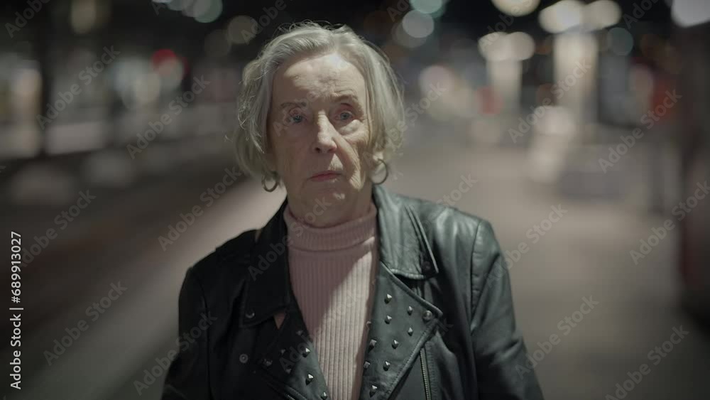Unhappy Elderly Female Person Having A Retirement Crisis Traveling Lonely Unhappy Elderly Female Person Having A Retirement Crisis Traveling Lonely