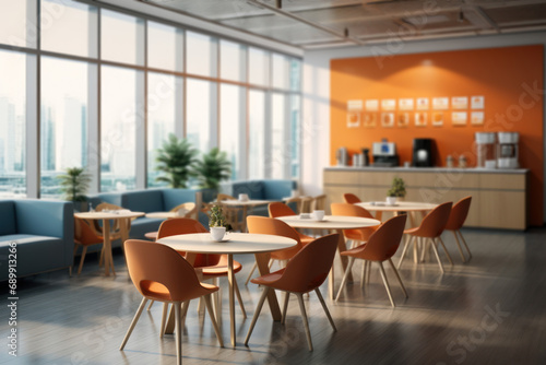 A coffee corner in the office, designed for casual meetings and informal interactions among team members. Concept of fostering workplace camaraderie. Generative Ai.