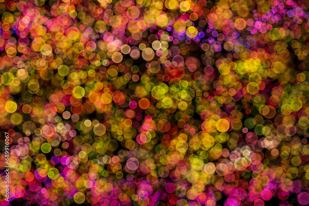 Bokeh lights effect on Yellow, Purple, Pink, Red, Orange color, Black Background, Abstract Blur, Glitter, Defocused, Seamless polka dot pattern , Creative, Illustration design Bokeh lights effect on Yellow, Purple, Pink, Red, Orange color, Black Background, Abstract Blur, Glitter, Defocused, Seamless polka dot pattern , Creative, Illustration design
