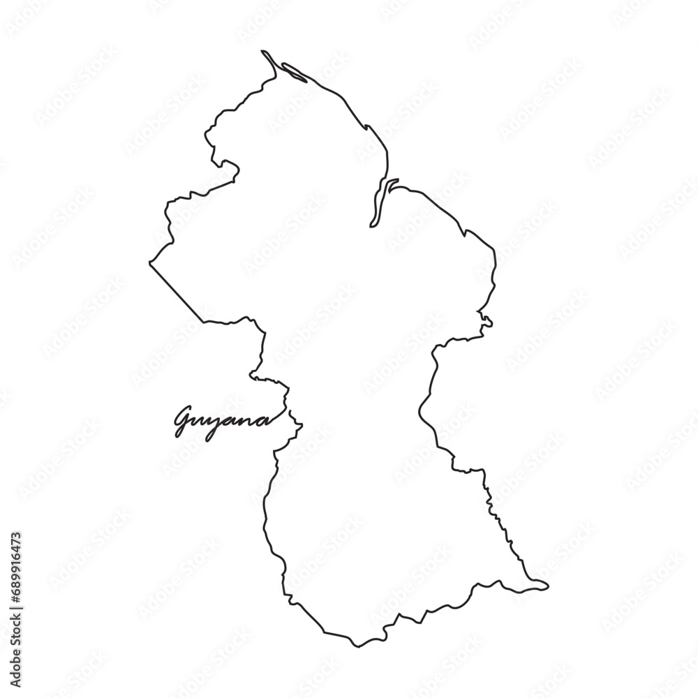 One continuous line drawing of country Map for Paraguay vector illustration. Country map illustration simple linear style vector concept. country territorial area and suitable for your asset