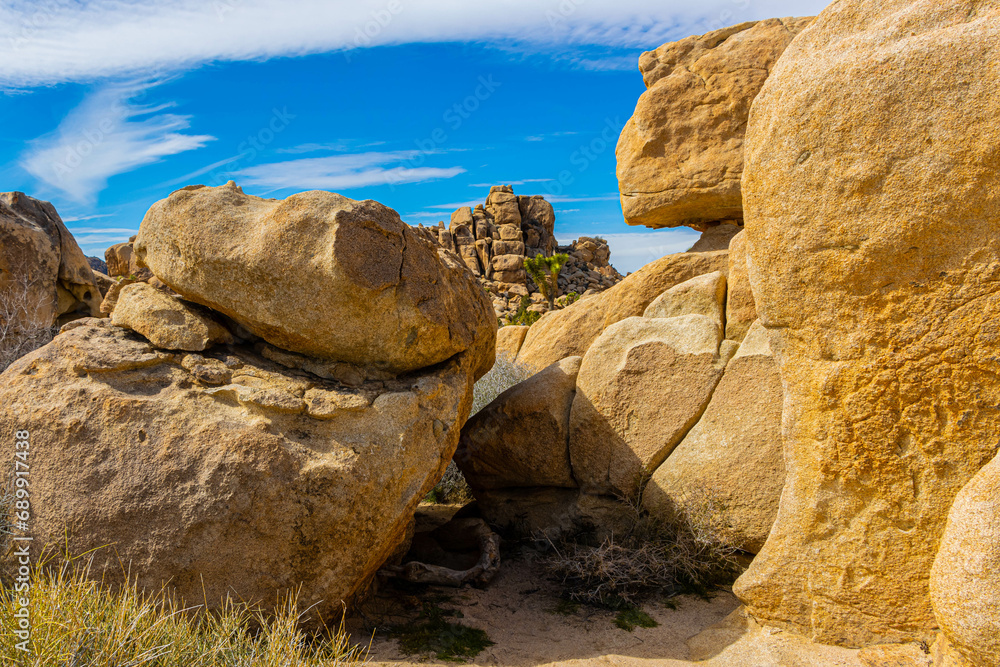 Rock Formations on The Hidden Valley Trail, Joshua Tree National Park, California, USA Rock Formations on The Hidden Valley Trail, Joshua Tree National Park, California, USA