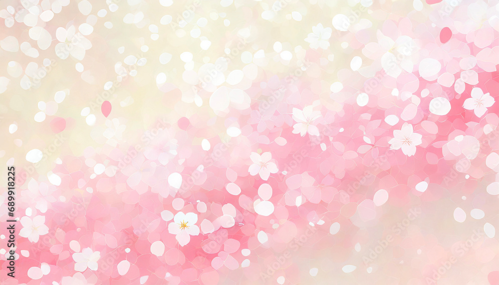 桜の水彩画 ふわふわ優しい手描き風イラスト 桜の水彩画 ふわふわ優しい手描き風イラスト