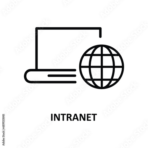 Intranet icon. t Intranet icon for web design, apps, creative flat trendy style illustration on white background..eps