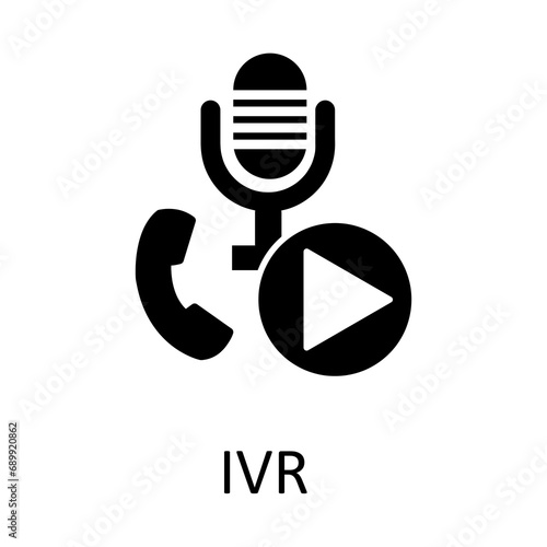 Ivr vector icon illustration. Ivr icon for computer and mobile. creative flat trendy style illustration..eps