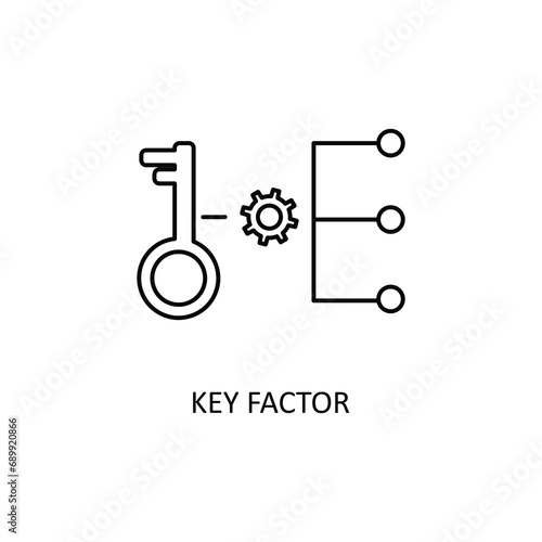 Key Factor icon. Key Factor icon for web design, apps, flat trendy style illustration on white background..eps