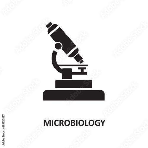 Microbiology vector icon, Filled flat Microbiology icon for computer and mobile. flat trendy style illustration on white background..eps