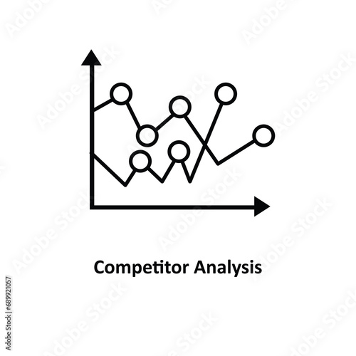 Competitor Analysis icon. Analysis icon for web design, apps, software, flat trendy style illustration on white background..eps