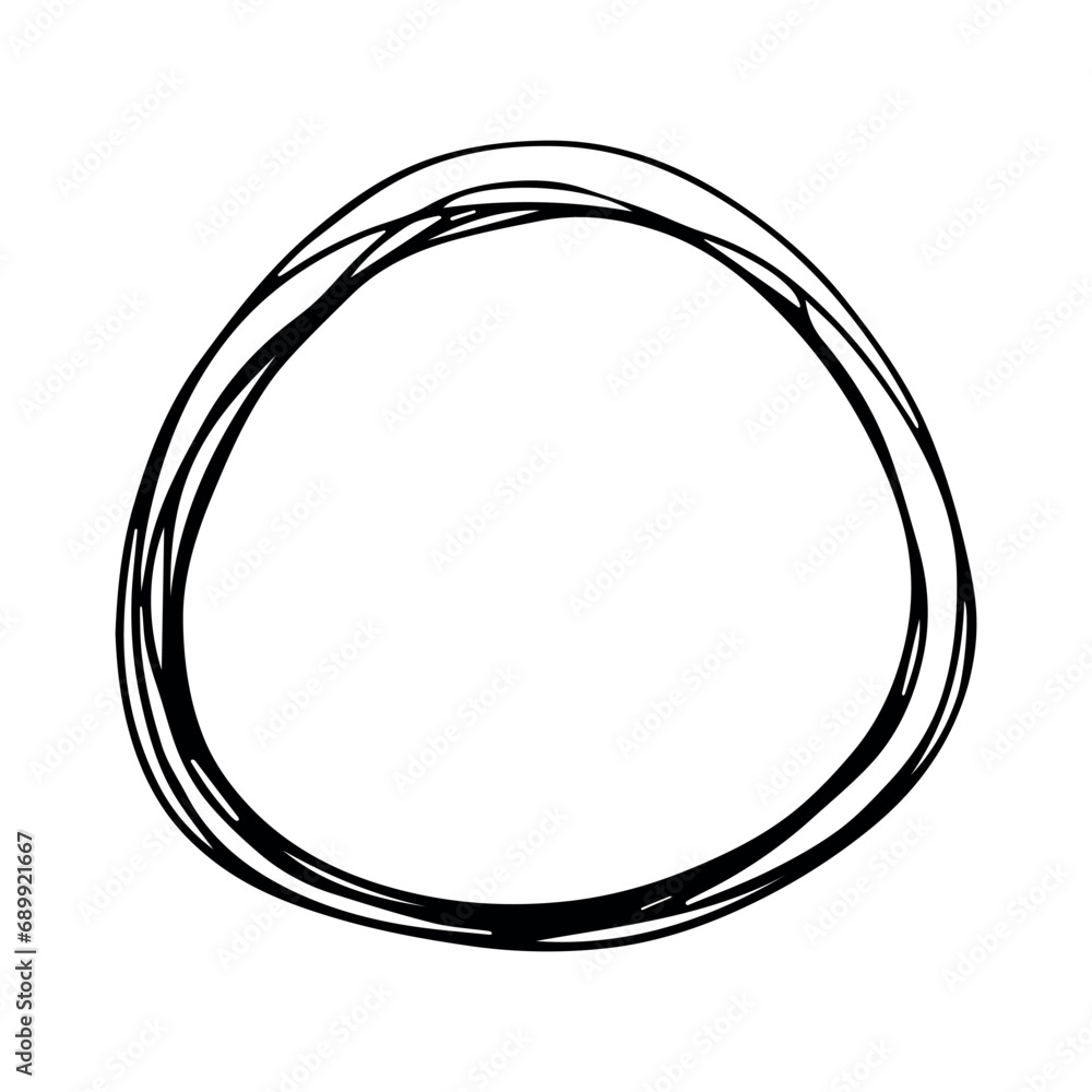 Hand drawn highlight oval illustration. Marker frame clipart. Ink scribble circle. Single element Hand drawn highlight oval illustration. Marker frame clipart. Ink scribble circle. Single element