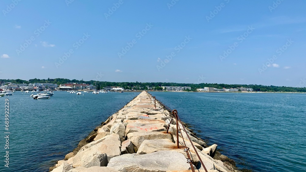 Fototapeta premium wooden pier in the sea