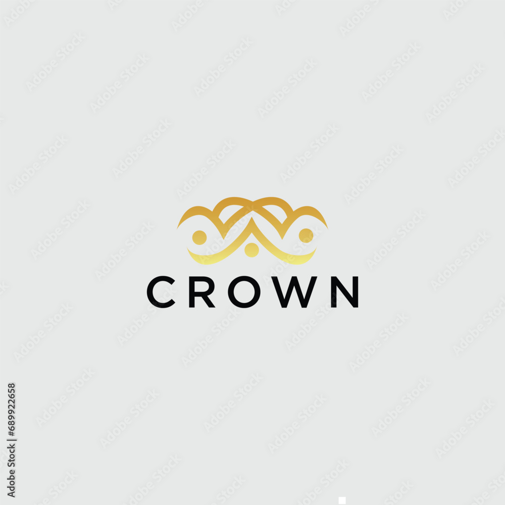 Premium style abstract gold crown logo symbol. Modern luxury brand icon.Vector illustration. Premium style abstract gold crown logo symbol. Modern luxury brand icon.Vector illustration.