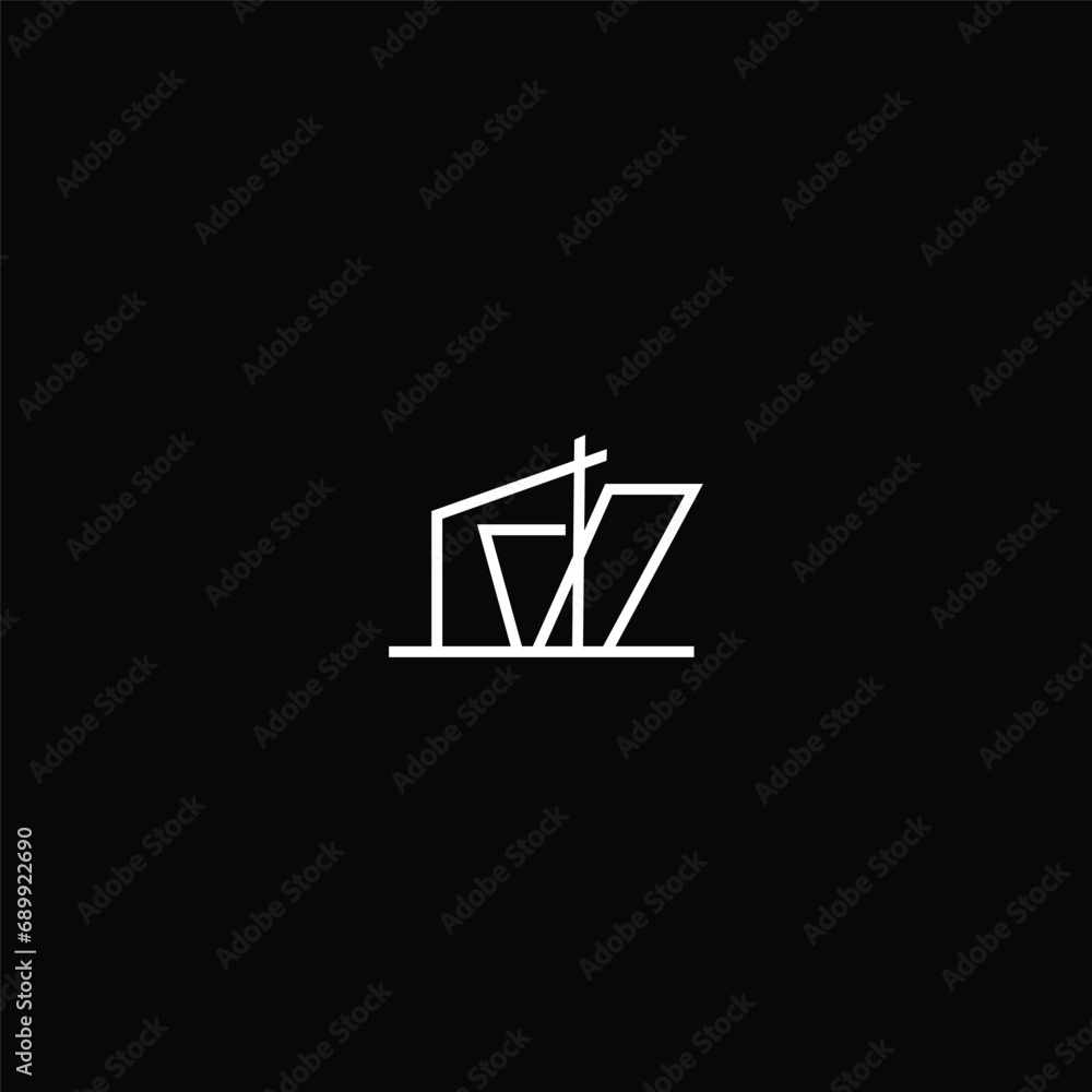 Building logo for construction company, with modern line concept Vector Building logo for construction company, with modern line concept Vector