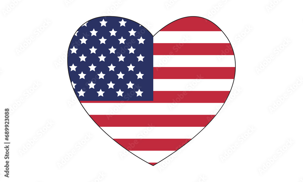 US Flag Heart Vector and Clip Art US Flag Heart Vector and Clip Art