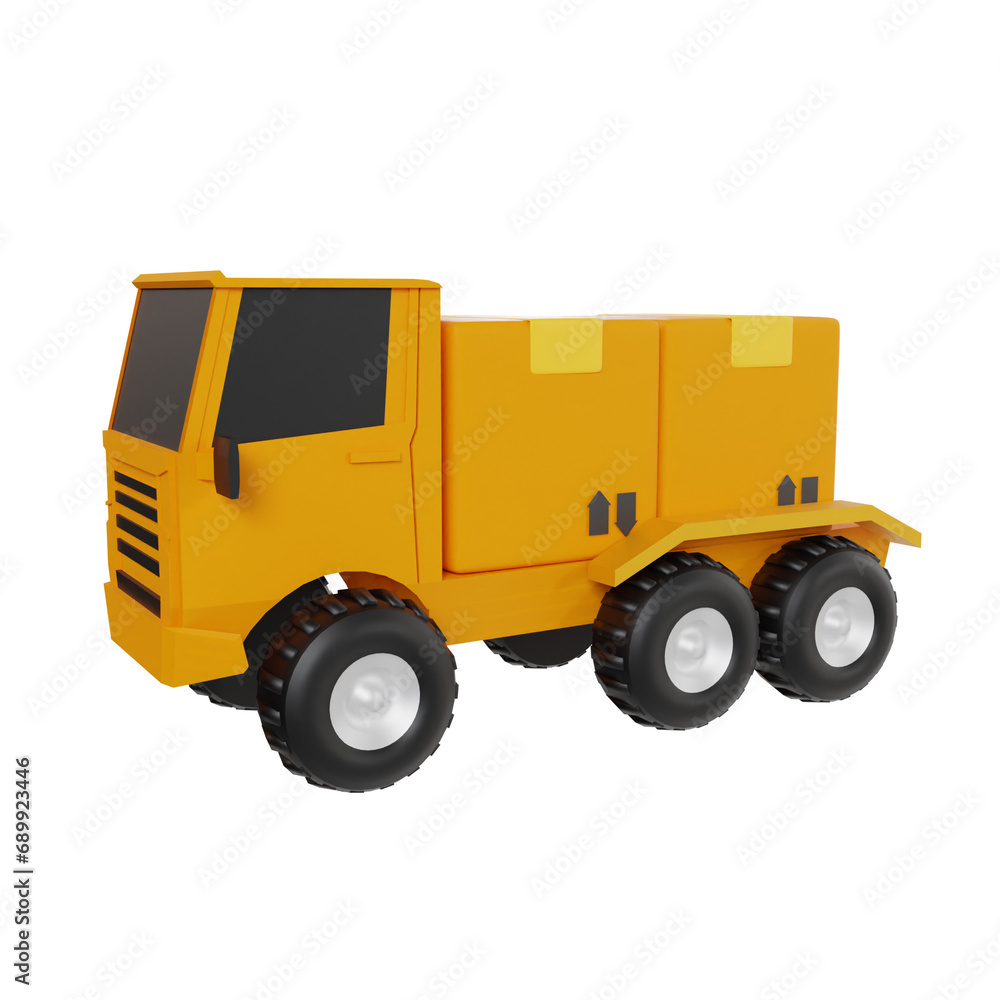 Express delivery cargo 3d render icon