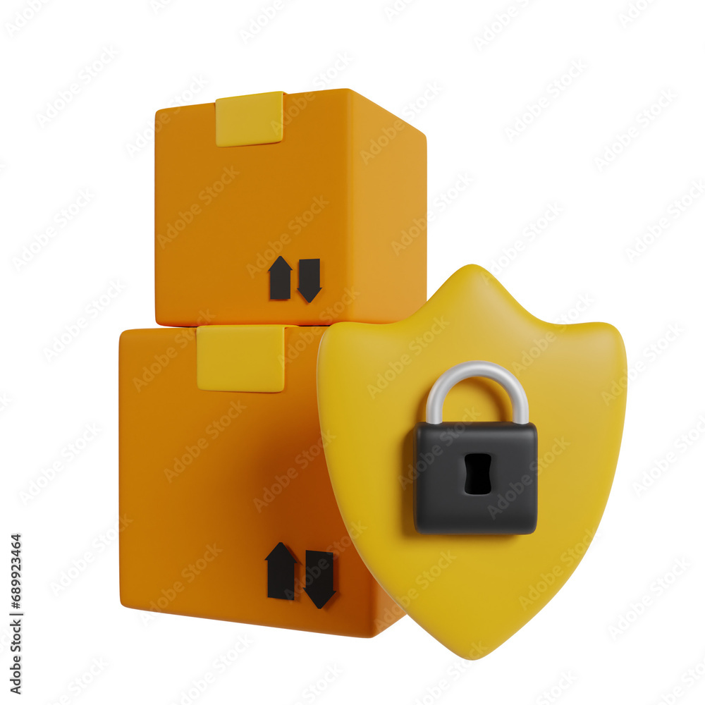 Express delivery cargo 3d render icon Express delivery cargo 3d render icon