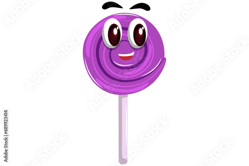 Cute Candy Character Design Illustration
