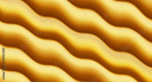 CG background image with golden wavy lines