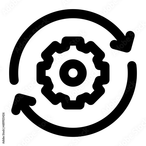 Automation icon with outline style.