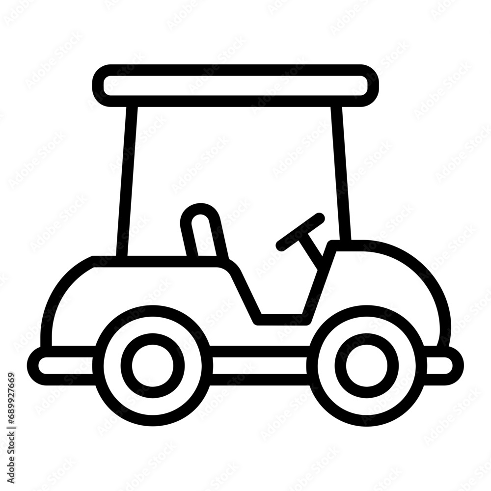 golf car outline icon