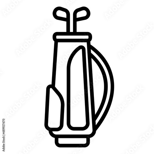 golf bag outline icon