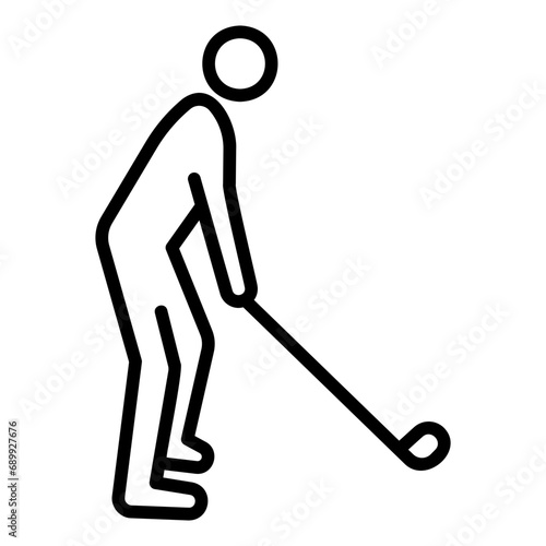 golf player outline icon