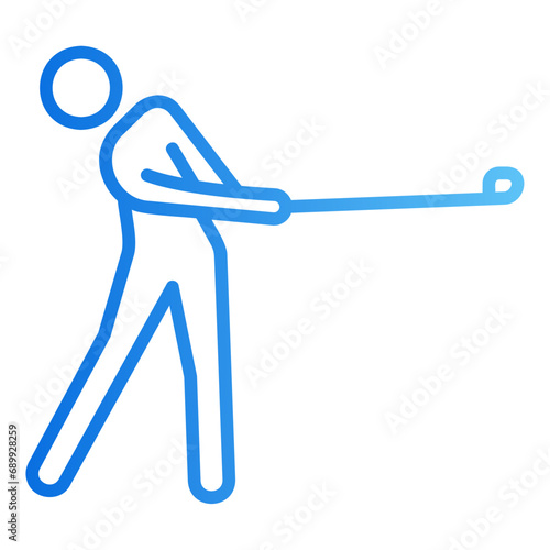 golfing gradient icon