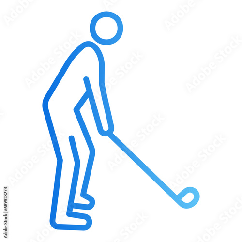 golf player gradient icon