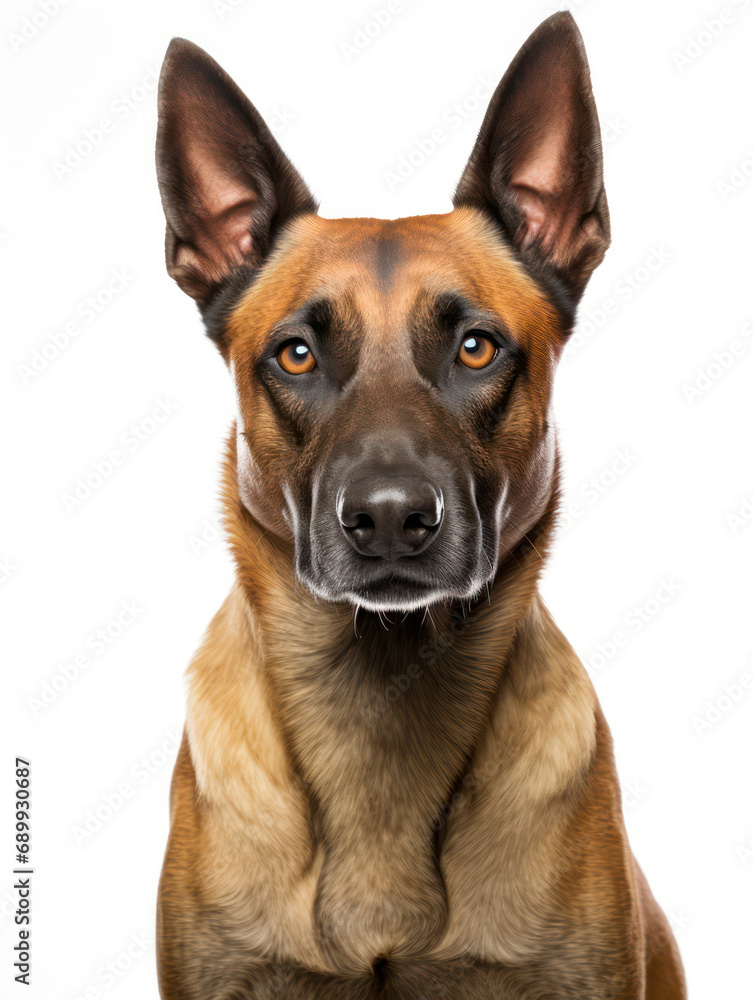 Belgian Malinois Dog Studio Shot, Isolated on Clear Background, Generative AI Belgian Malinois Dog Studio Shot, Isolated on Clear Background, Generative AI