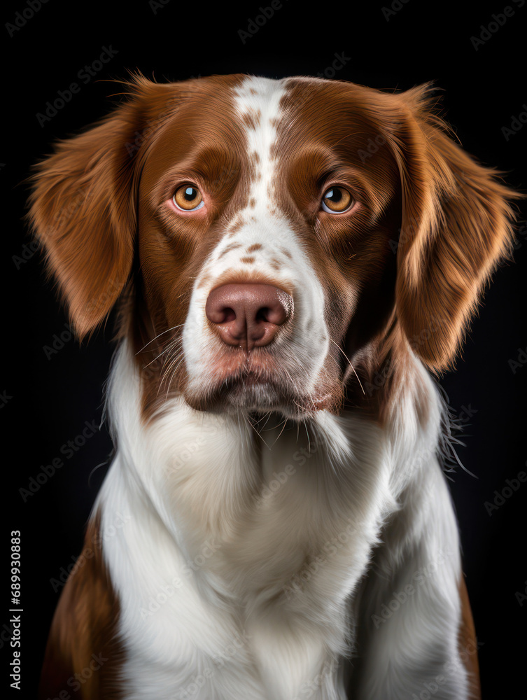 Brittany Dog Studio Shot, Isolated on Clear Background, Generative AI Brittany Dog Studio Shot, Isolated on Clear Background, Generative AI
