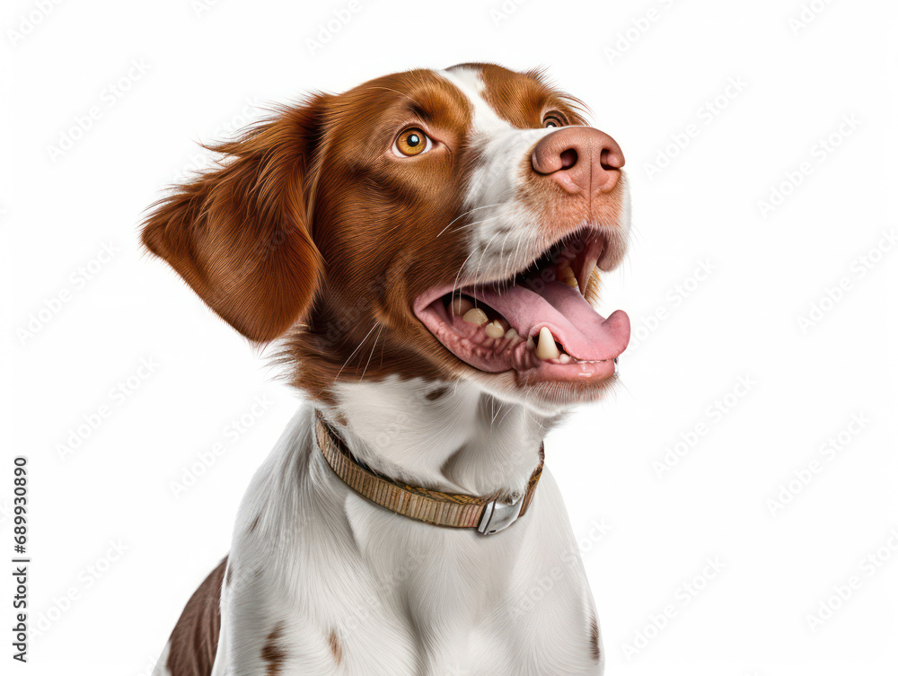 Brittany Dog Studio Shot, Isolated on Clear Background, Generative AI Brittany Dog Studio Shot, Isolated on Clear Background, Generative AI