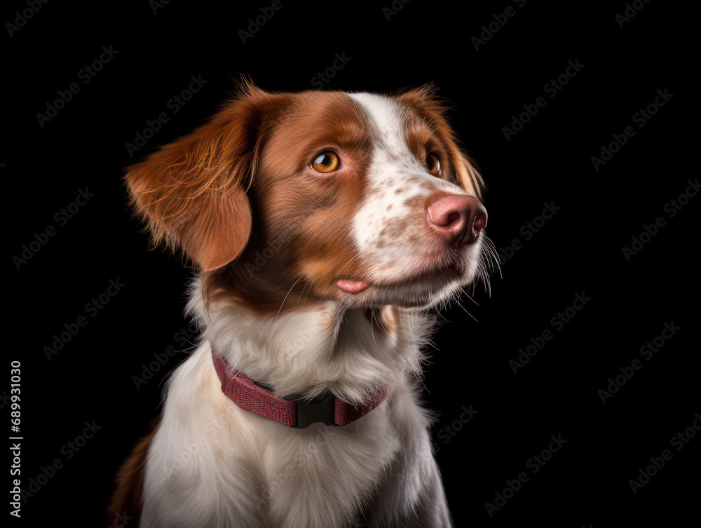 Brittany Dog Studio Shot, Isolated on Clear Background, Generative AI Brittany Dog Studio Shot, Isolated on Clear Background, Generative AI