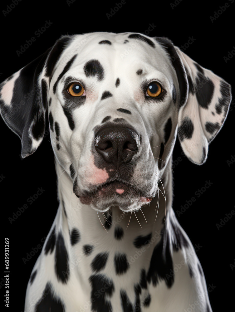 Dalmatian Dog Studio Shot, Isolated on Clear Background, Generative AI