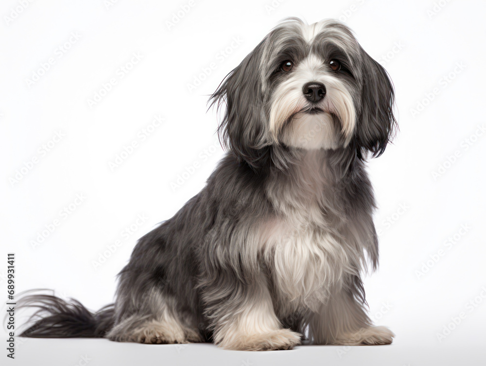 Havanese Dog Studio Shot, Isolated on Clear Background, Generative AI