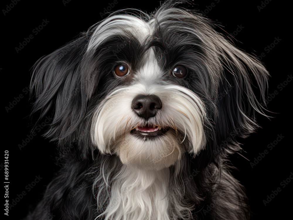 Havanese Dog Studio Shot, Isolated on Clear Background, Generative AI