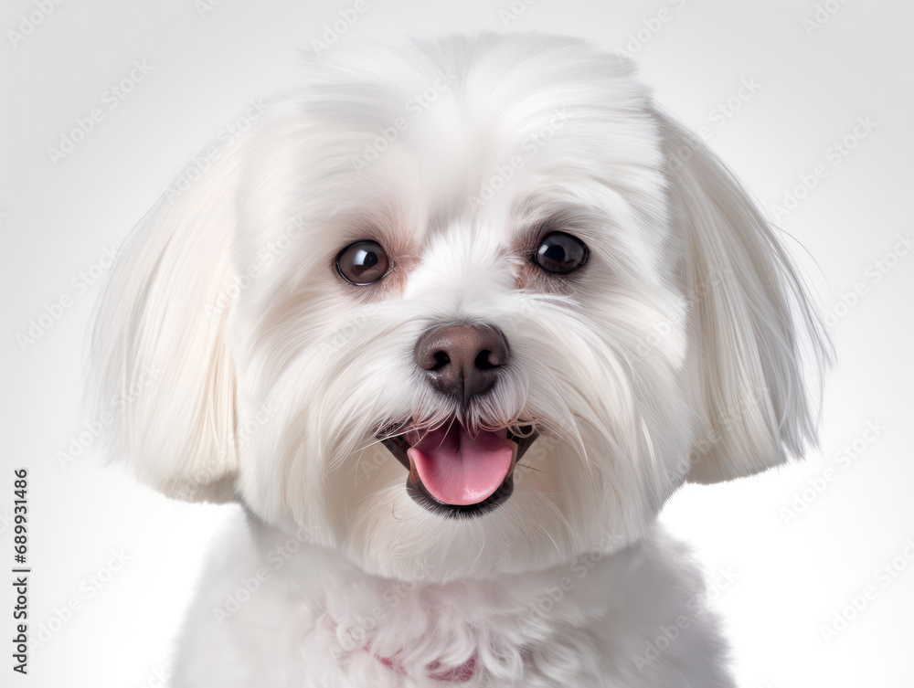 Maltese Dog Studio Shot, Isolated on Clear Background, Generative AI Maltese Dog Studio Shot, Isolated on Clear Background, Generative AI