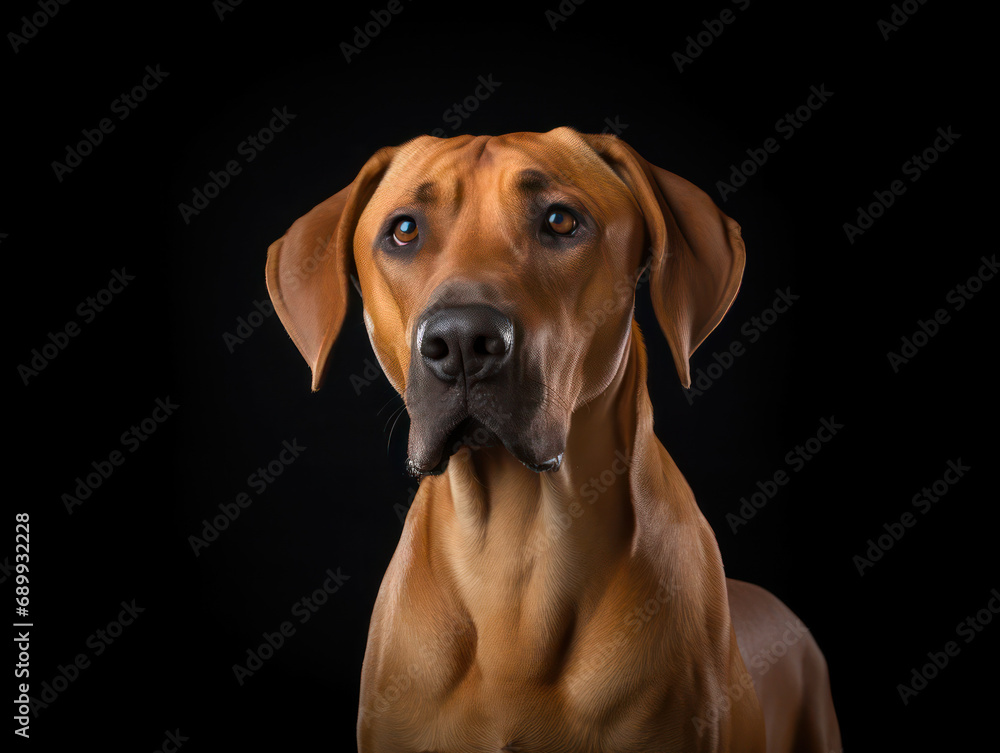 Rhodesian Ridgeback Dog Studio Shot, Isolated on Clear Background, Generative AI Rhodesian Ridgeback Dog Studio Shot, Isolated on Clear Background, Generative AI