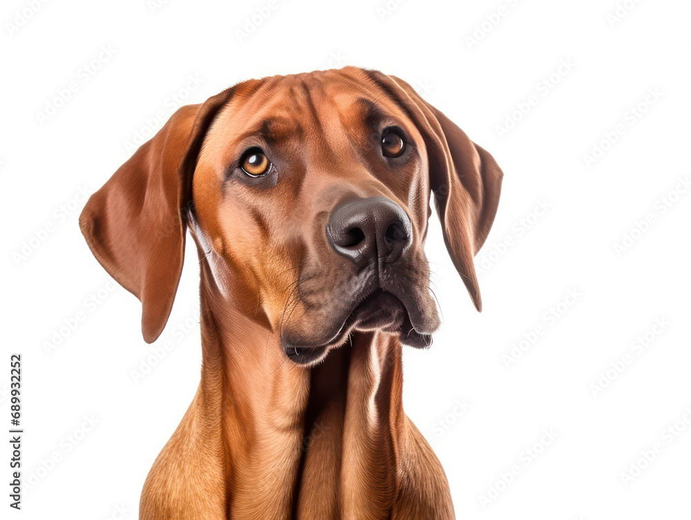 Rhodesian Ridgeback Dog Studio Shot, Isolated on Clear Background, Generative AI