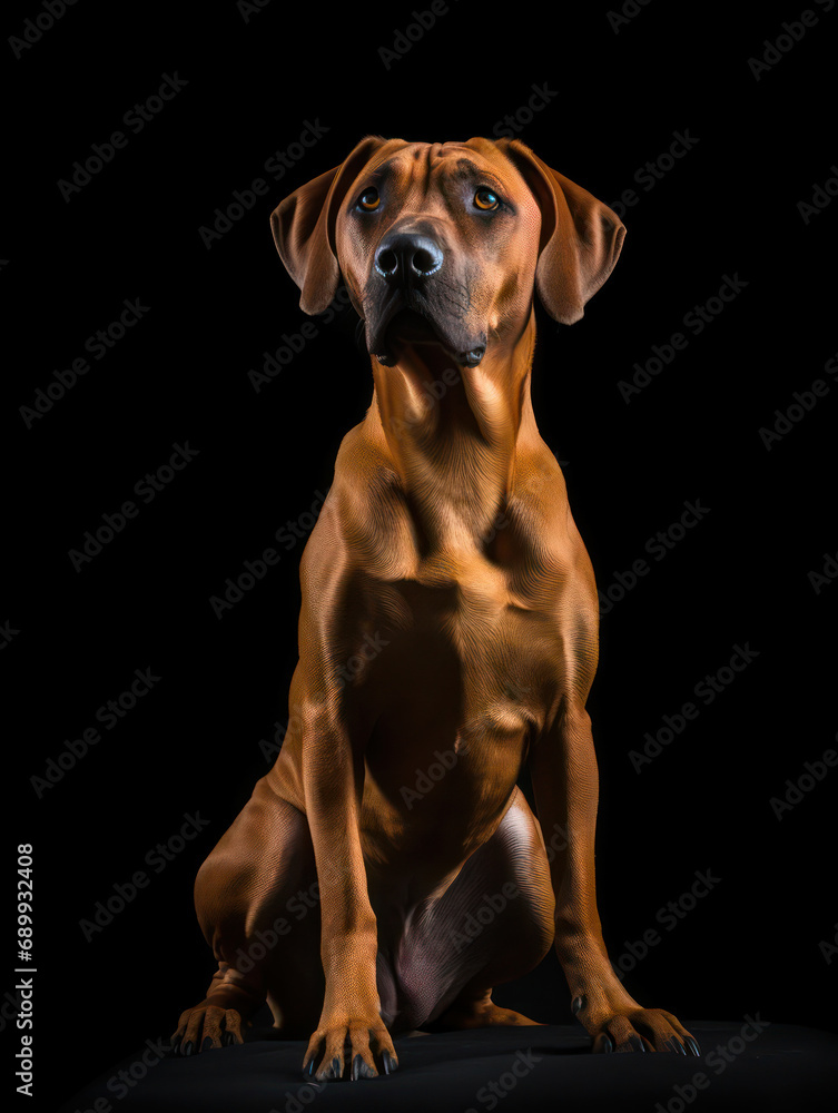 Rhodesian Ridgeback Dog Studio Shot, Isolated on Clear Background, Generative AI Rhodesian Ridgeback Dog Studio Shot, Isolated on Clear Background, Generative AI