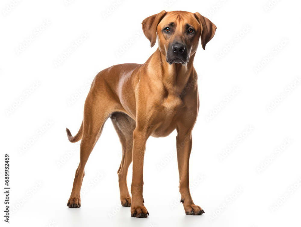 Rhodesian Ridgeback Dog Studio Shot, Isolated on Clear Background, Generative AI