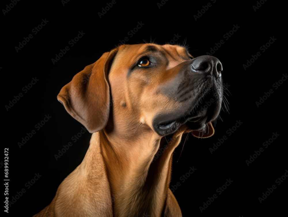 Rhodesian Ridgeback Dog Studio Shot, Isolated on Clear Background, Generative AI Rhodesian Ridgeback Dog Studio Shot, Isolated on Clear Background, Generative AI