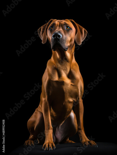 Rhodesian Ridgeback Dog Studio Shot, Isolated on Clear Background, Generative AI © Vig