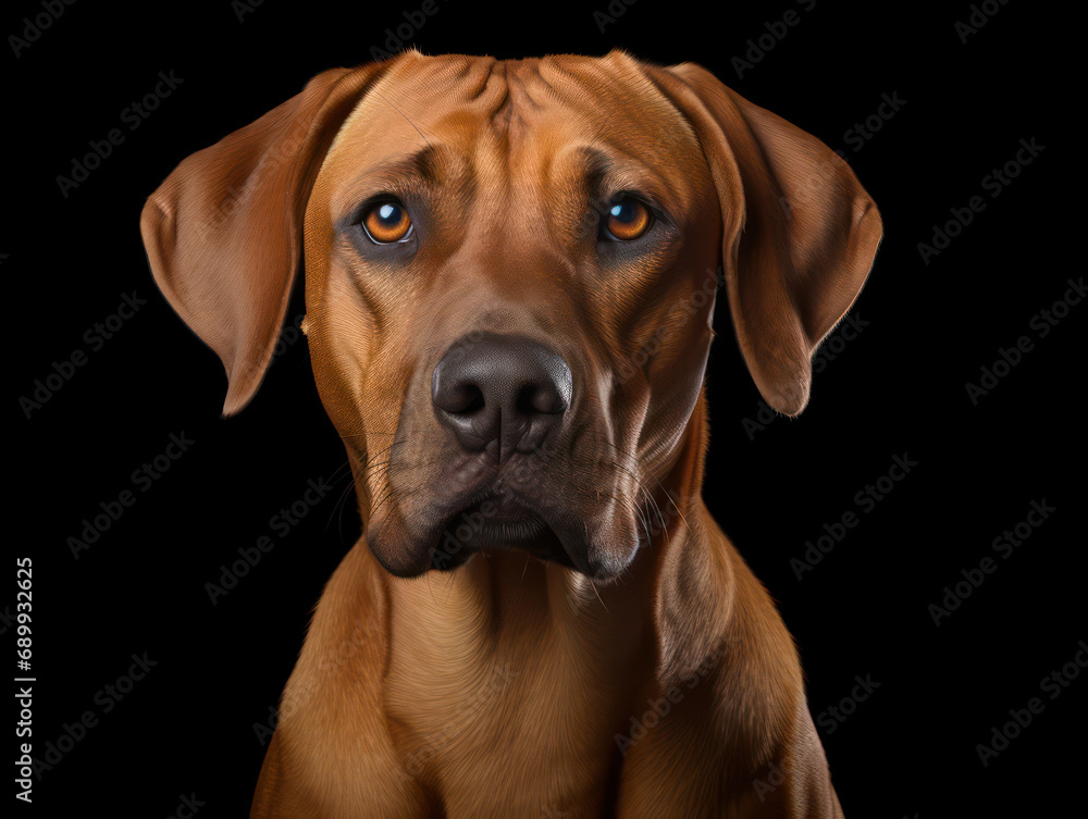 Rhodesian Ridgeback Dog Studio Shot, Isolated on Clear Background, Generative AI Rhodesian Ridgeback Dog Studio Shot, Isolated on Clear Background, Generative AI