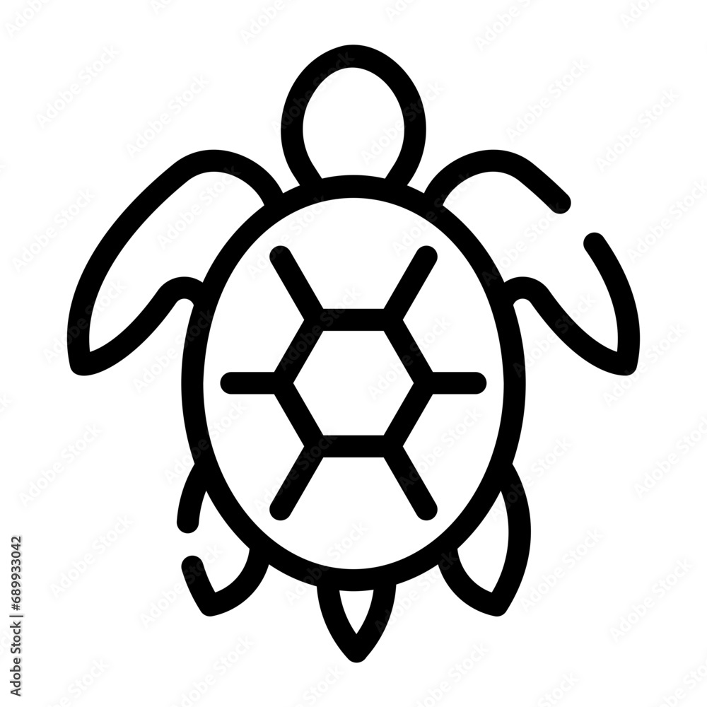 turtle Line Icon