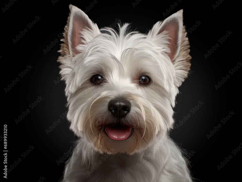 West Highland White Terrier Dog Studio Shot, Isolated on Clear Background, Generative AI West Highland White Terrier Dog Studio Shot, Isolated on Clear Background, Generative AI