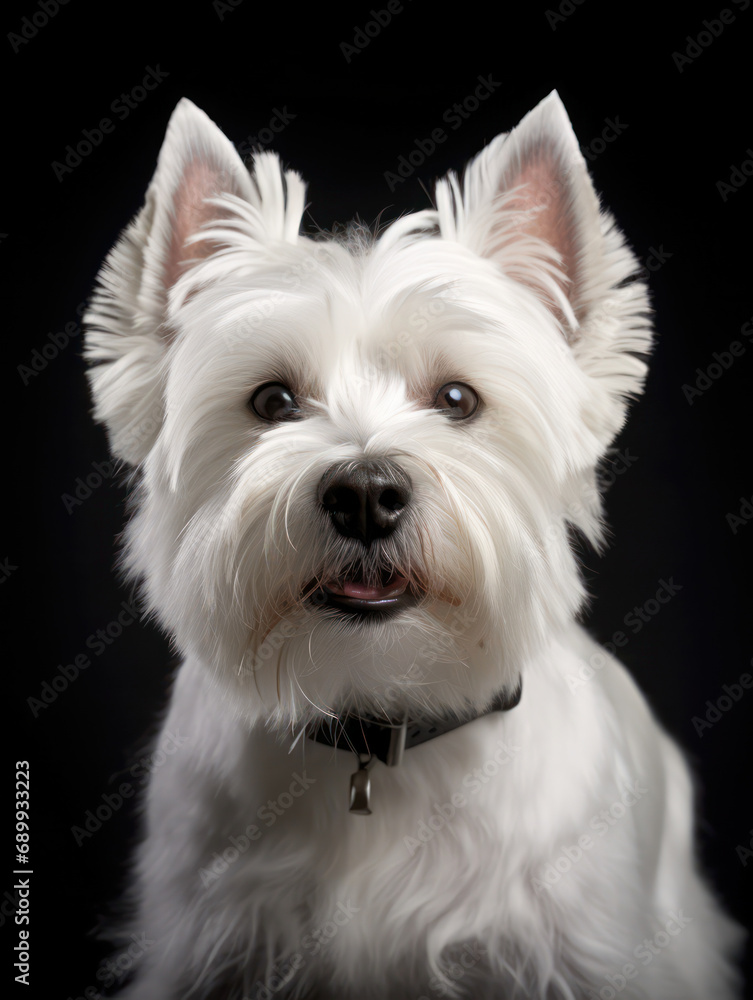 West Highland White Terrier Dog Studio Shot, Isolated on Clear Background, Generative AI West Highland White Terrier Dog Studio Shot, Isolated on Clear Background, Generative AI